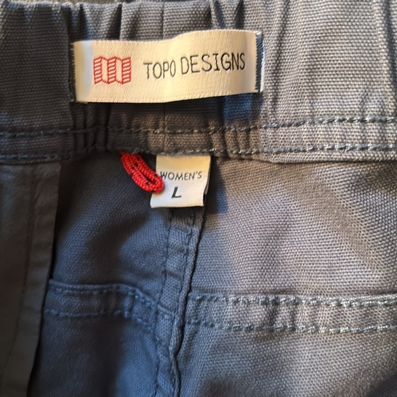 Topo Design Dirt Pants Classic - Women's L Dark Denim color - Picture 4 of 8